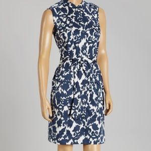 Nina Leonard Belted Sleeveless Button Dress